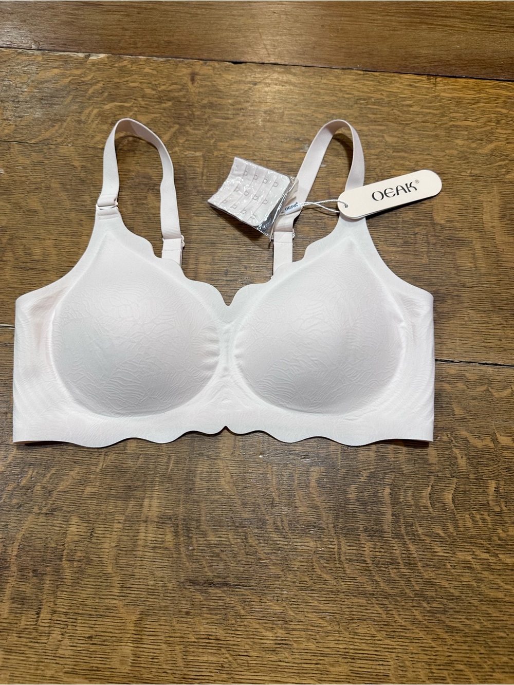 OEAK Seamless Scalloped Edge Comfort Bra sz large